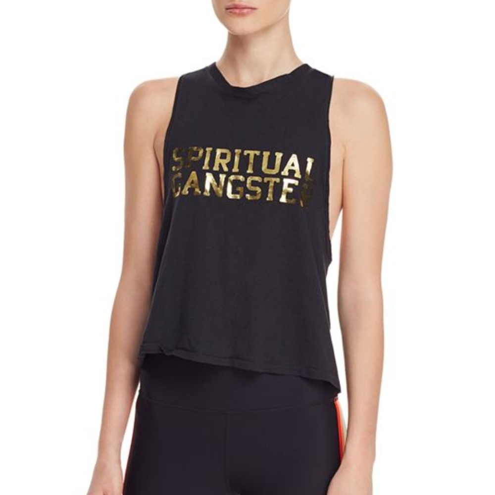 Spiritual Gangster Metallic Logo Swing Tank